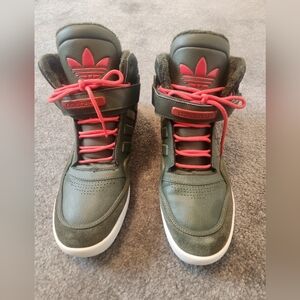 Adidas Men's High-Top Sneakers - Green and Red